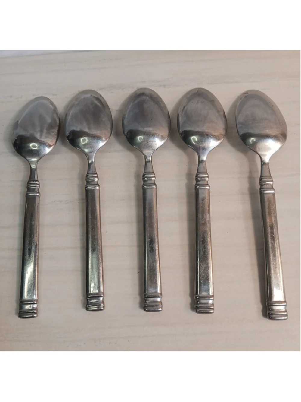 Set Of 5 Wallace Silver La Rochelle WAS205 Stainless Steel TABLESPOONS 7.25